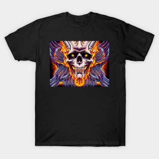 Biomech Fire Skull T-Shirt